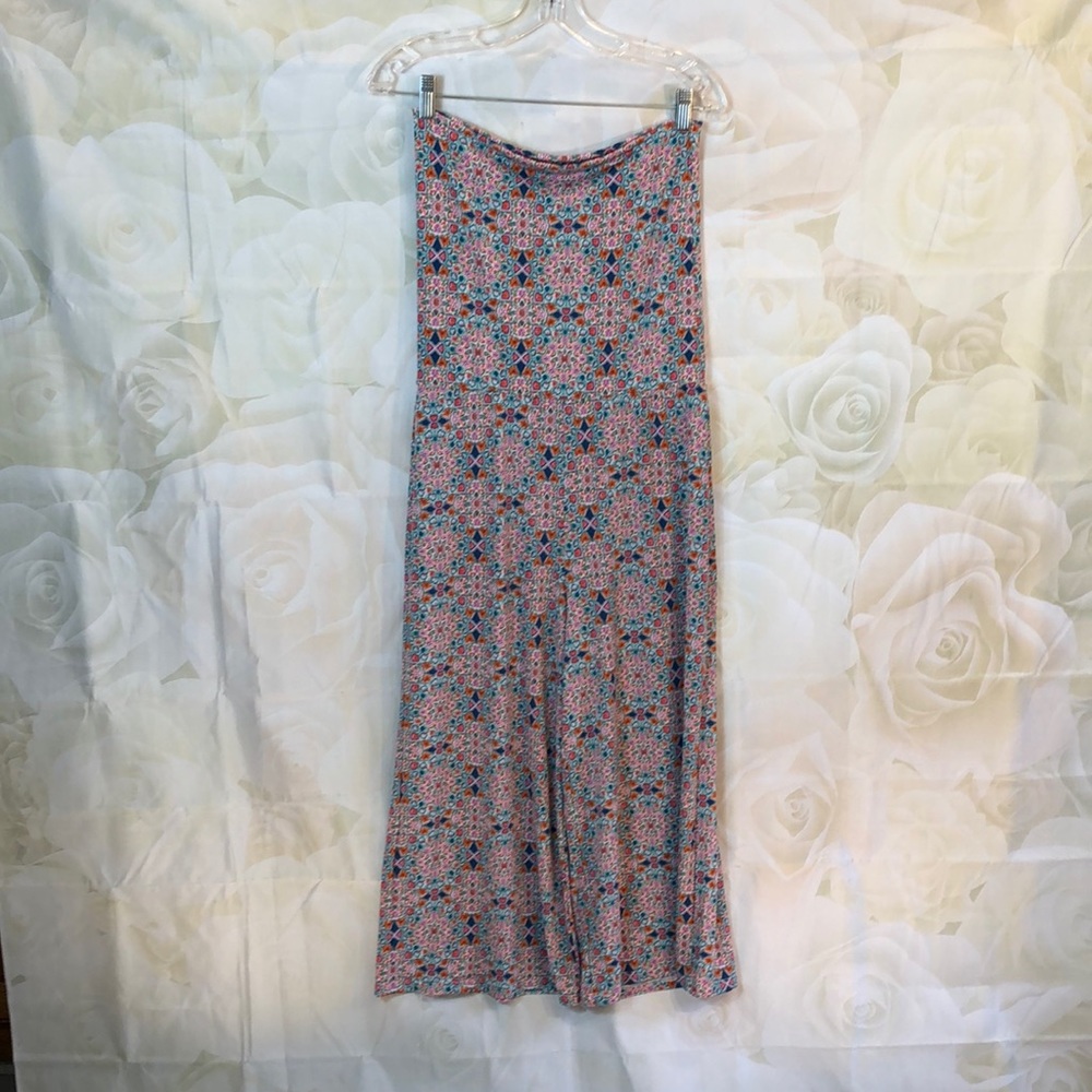 Curations Caravan Strapless Print Romper Mefium